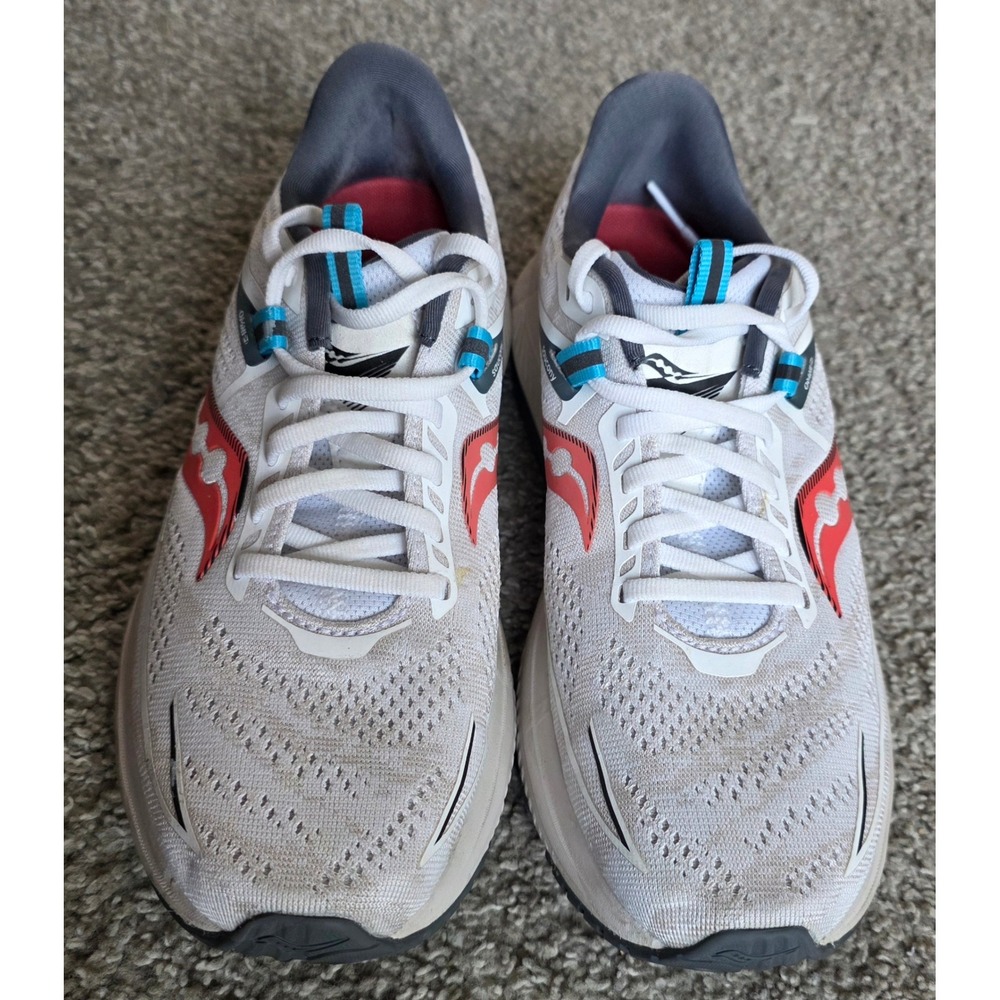 Saucony Omni 21 Womens Running Shoes White Silver Red S10762-31 Size 8